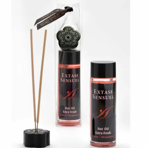 EXTASE SENSUAL - ACEITE MASAJE EFECTO EXTRA FRESH FRESA 100 ML - Imagen 2