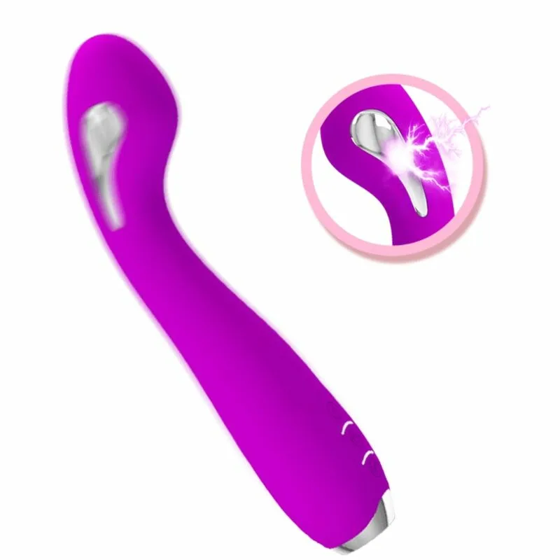 PRETTY LOVE - HECTOR VIBRADOR ELECTROSHOCK RECARGABLE & IMPERMEABLE MORADO - Imagen 4