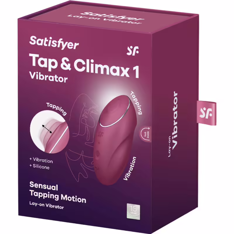 SATISFYER - TAP & CLIMAX 1 VIBRADOR LAY-ON ROJO - Imagen 6