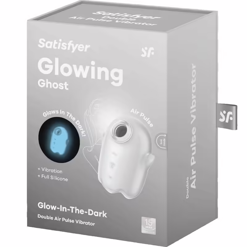 SATISFYER - GLOWING GHOST AIR PULSE & VIBRADOR BLANCO - Imagen 6