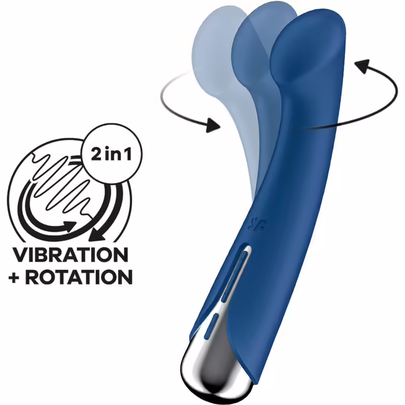 SATISFYER - SPINNING G-SPORT 1 VIBRADOR ROTADOR AZUL - Imagen 4