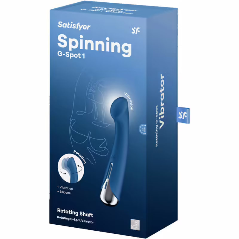 SATISFYER - SPINNING G-SPORT 1 VIBRADOR ROTADOR AZUL - Imagen 6