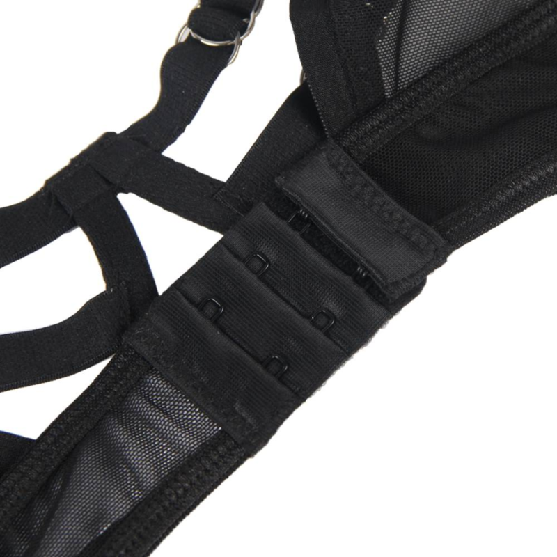 SUBBLIME - SET DOS PIEZAS SUJETADOR TRANSPARENCIAS Y TIRAS S/M - Imagen 3