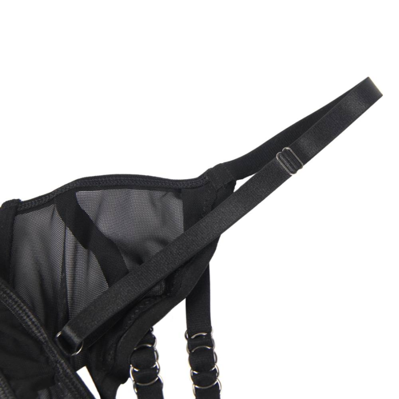 SUBBLIME - SET DOS PIEZAS SUJETADOR TRANSPARENCIAS Y TIRAS S/M - Imagen 4