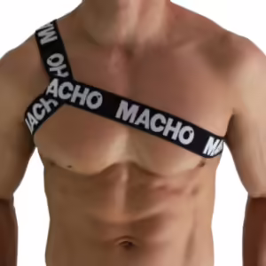 MACHO - ARNÉS ROMANO BLANCO S/M