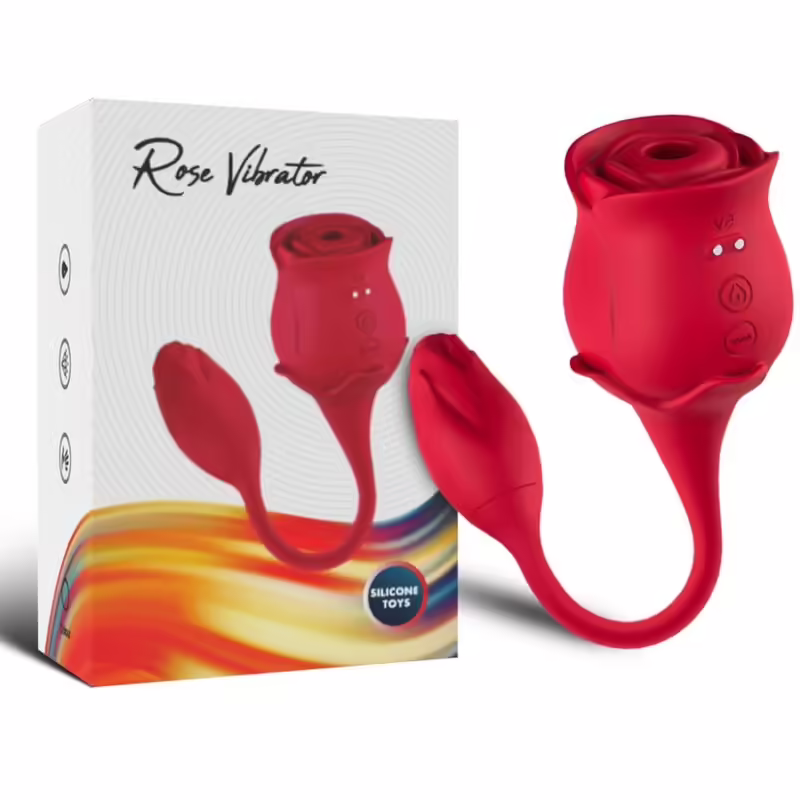 ARMONY - ROSA SUCCIONADOR DE CLÍTORIS & VIBRADOR 10 MODOS ROJO