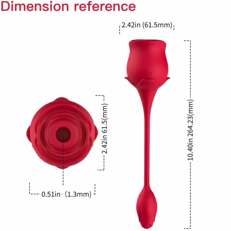 ARMONY - ROSA SUCCIONADOR DE CLÍTORIS & VIBRADOR 10 MODOS ROJO - Imagen 4