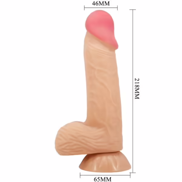PRETTY LOVE - SLIDING SKIN SERIES DILDO REALÍSTICO CON VENTOSA PIEL DESLIZANTE 20.6 CM - Imagen 6