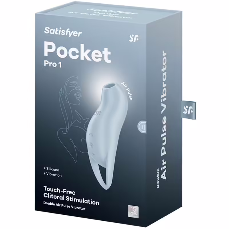 SATISFYER - POCKET PRO 1 ESTIMULADOR CLÍTORIS AZUL CLARO - Imagen 5