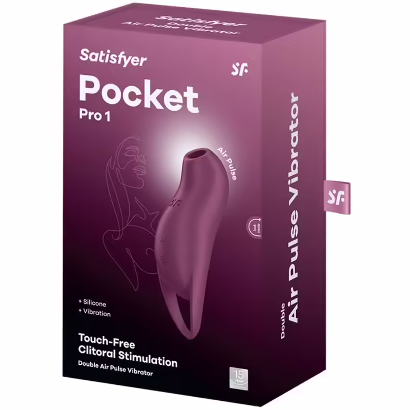 SATISFYER - POCKET PRO 1 ESTIMULADOR CLÍTORIS GRANATE - Imagen 5
