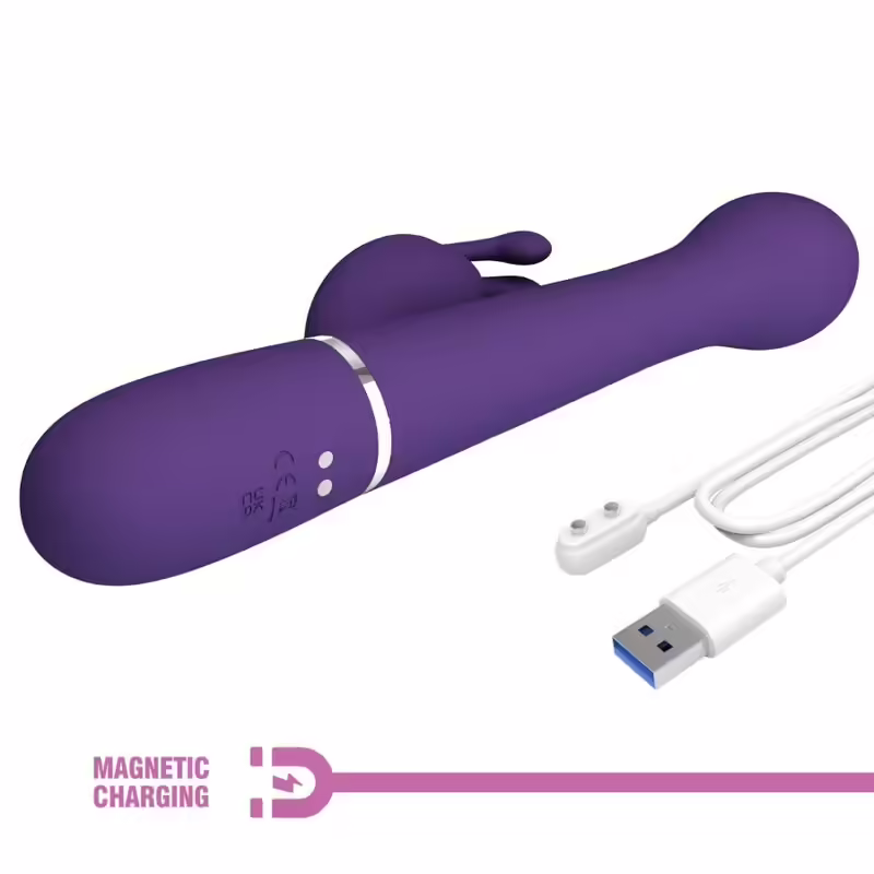 PRETTY LOVE - DEJON VIBRADOR RABBIT 3 EN 1 MULTIFUNCIÓN MORADO - Imagen 10