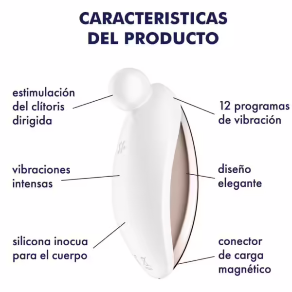 SATISFYER - SPOT ON 2 VIBRADOR LAY-ON BLANCO - Imagen 4