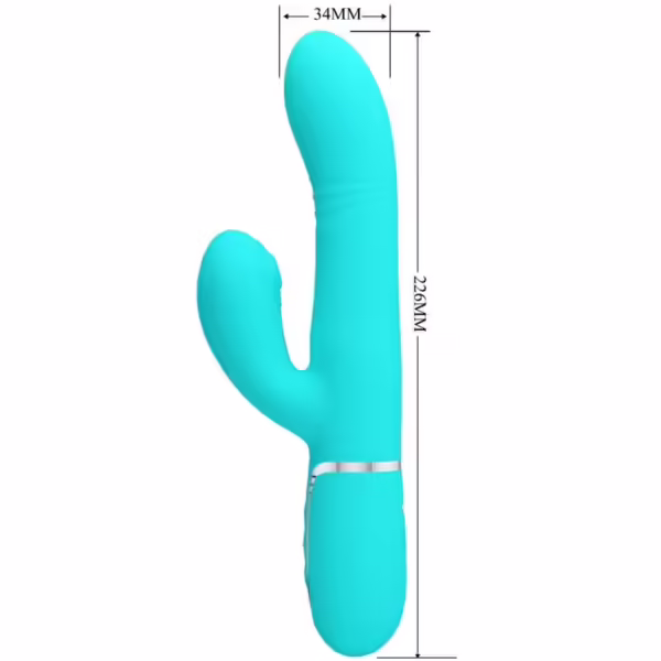 PRETTY LOVE - VIBRADOR PUNTO G MULTIFUNCIÓN VERDE AGUA - Imagen 2