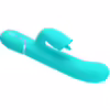 PRETTY LOVE - VIBRADOR RABBIT CON LICKING VERDE AGUA