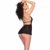 CHILIROSE - CR 4720 BABYDOLL & TANGA NEGRO S - Imagen 2