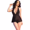 CHILIROSE - CR 4720 BABYDOLL & TANGA NEGRO S - Imagen 3