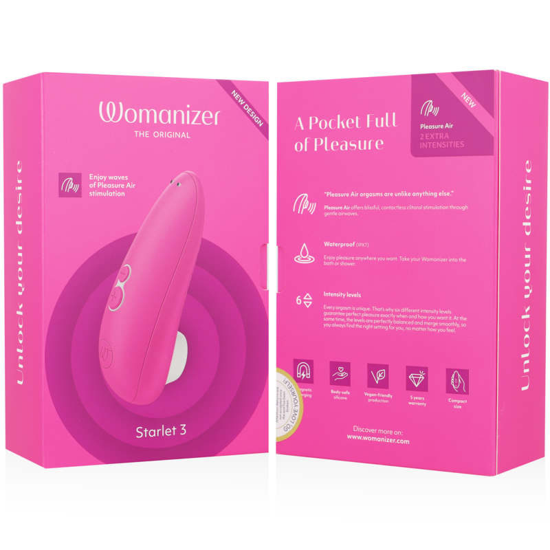 WOMANIZER - STARLET 3 ESTIMULADOR CLÍTORIS ROSA - Imagen 7