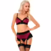 LIVCO CORSETTI FASHION - NAHIR LC 20214 SUJETADOR + PANTY + LIGUERO S/M