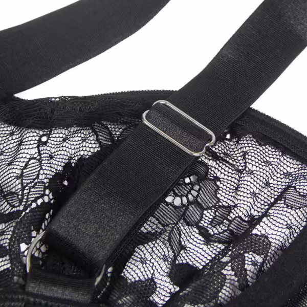 SUBBLIME - TEDDY CON LIGA DETALLE ENCAJES Y TIRAS NEGRO S/M - Imagen 9
