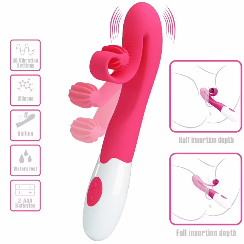 ROMANCE - VIBRADOR Y ESTIMULADOR 30 VELOCIDADES ROSA - Imagen 5