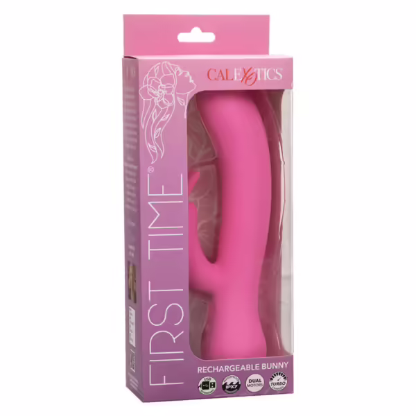 CALEXOTICS - FIRST TIME VIBRADOR RABBIT RECARGABLE ROSA - Imagen 10