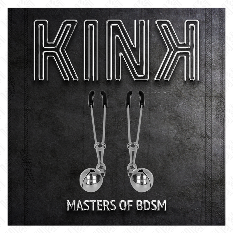 KINK - PINZAS PARA PEZONES FINA CON CASCABEL PLATEADO 7 CM - Imagen 5