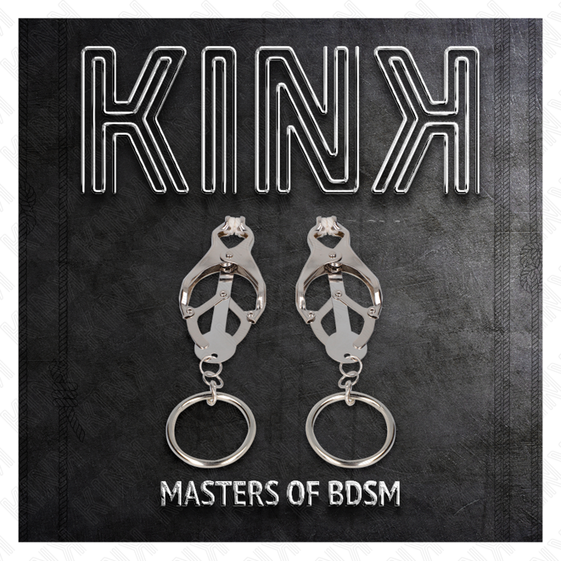 KINK - PINZAS PARA PEZONES ESTILO JAPONÉS CON AROS PLATEADO - Imagen 5