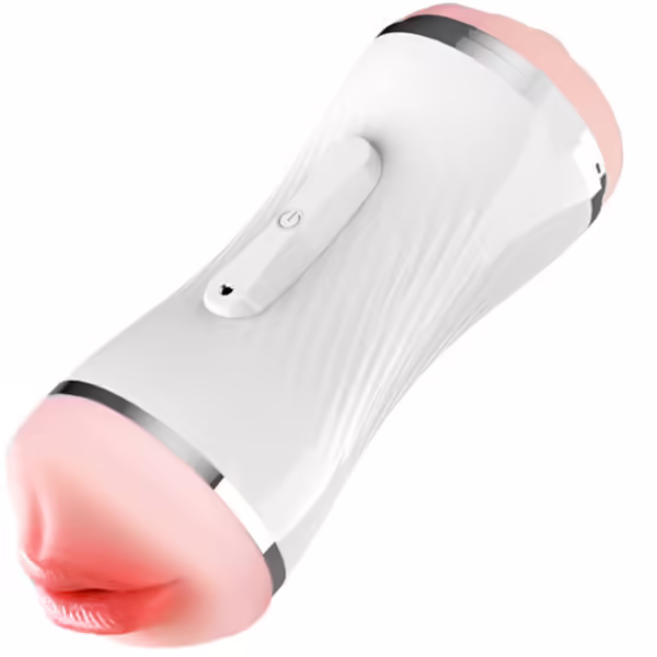 ARMONY - MASTURBADOR VIBRADOR DOBLE VAGINA & BOCA BLANCO - Imagen 3
