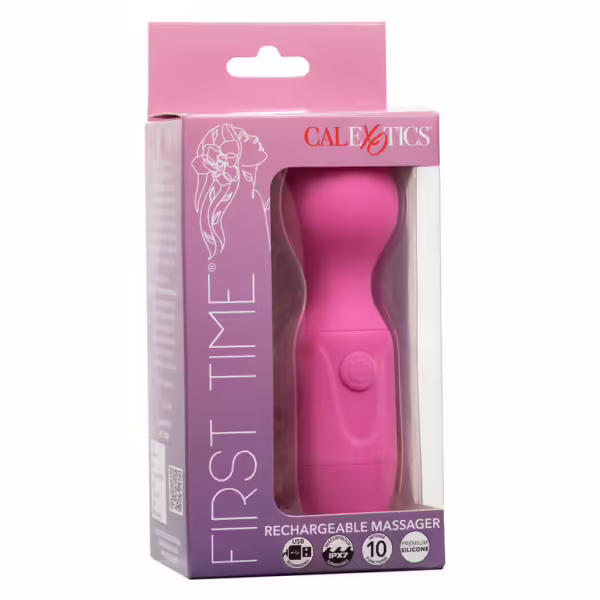 CALEXOTICS - FIRST TIME MASAJEADOR RECARGABLE 10 VIBRACIONES ROSA - Imagen 10