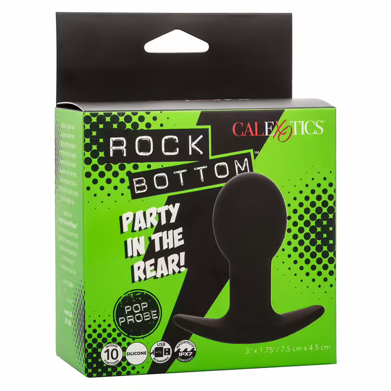 CALEXOTICS - ROCK BOTTOM PLUG ANAL 10 VIBRACIONES SILICONA NEGRO - Imagen 10