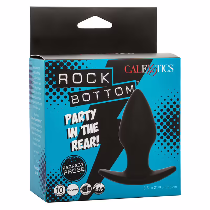 CALEXOTICS - ROCK BOTTOM PERFECT PLUG ANAL 10 VIBRACIONES SILICONA NEGRO - Imagen 10