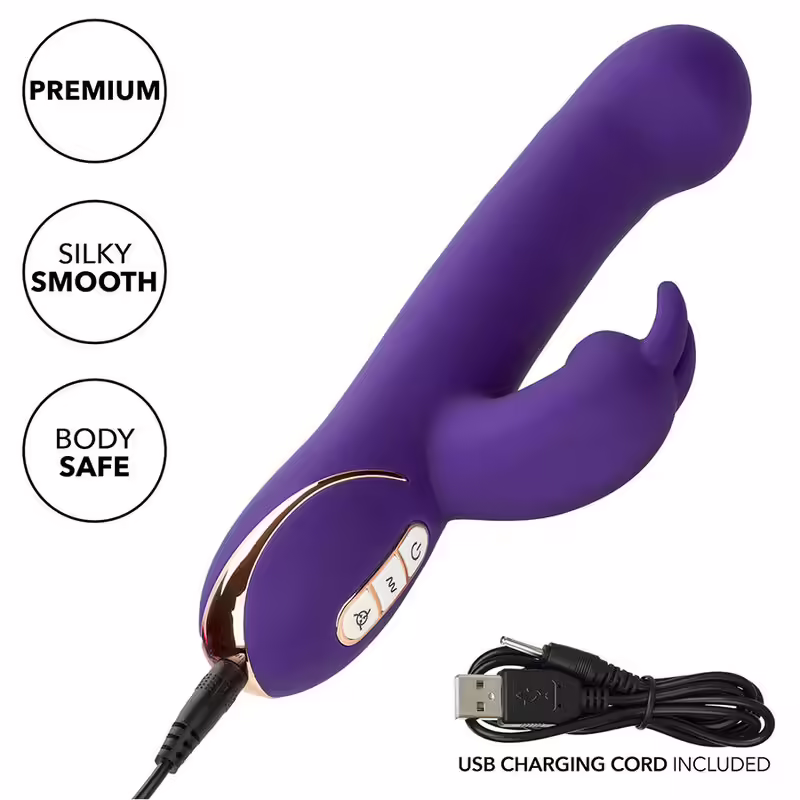 CALEXOTICS - JACK VIBRADOR RABBIT Y ESTIMULADOR 7 NIVELES DE VIBRACIÓN Y ONDAS ESTIMULADORAS AZUL - Imagen 9