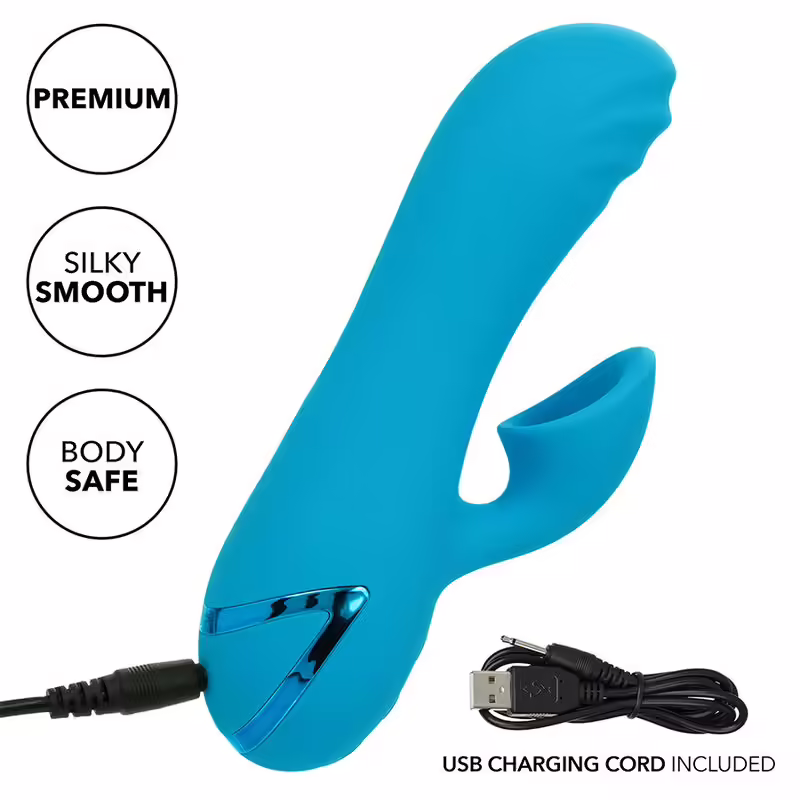 CALEXOTICS - SUNSET BEACH SEDUCER VIBRADOR Y ESTIMULADOR 10 FUNCIONES AZUL - Imagen 8