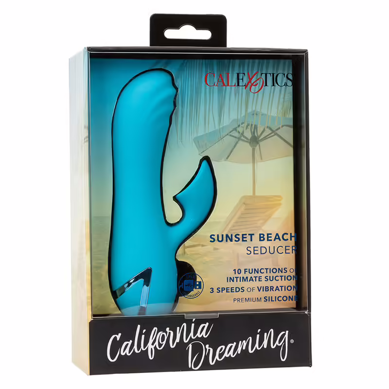 CALEXOTICS - SUNSET BEACH SEDUCER VIBRADOR Y ESTIMULADOR 10 FUNCIONES AZUL - Imagen 10