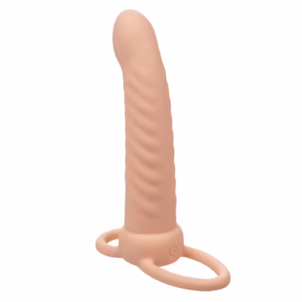CALEXOTICS - MAXX DOBLE PENETRADOR ACANALADO 10 VIBRACIONES NATURAL - Imagen 4