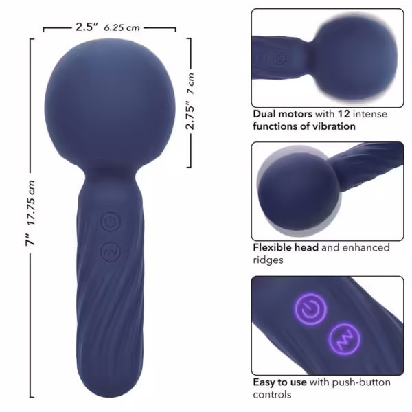 CALEXOTICS - CHARISMA SEDUCTION MASAJEADOR 12 FUNCIONES 17,75 CM X 6,25 CM MORADO - Imagen 7