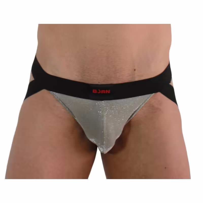 BURN - 001 JOCK BRILLANTE BEIGE / NEGRO M - Imagen 2