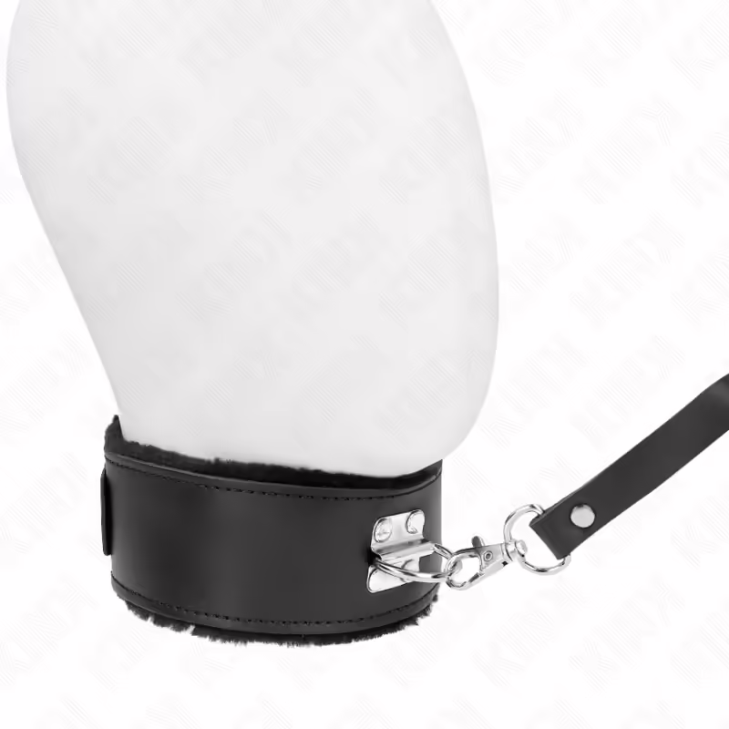 KINK - COLLAR CON CORREA 116 CM DE PIEL NEGRO AJUSTABLE 40-48 CM X 6 CM - Imagen 2
