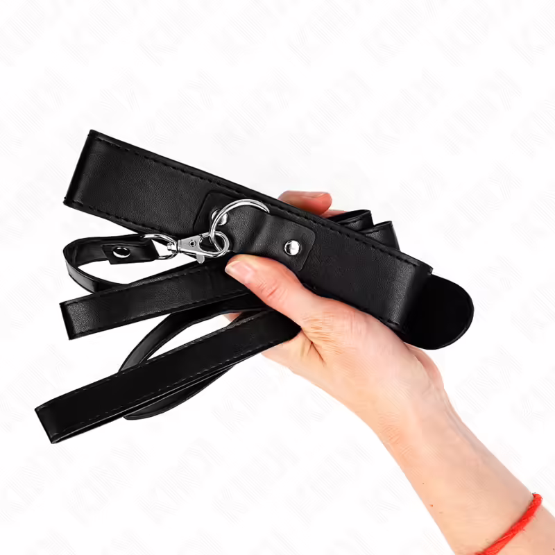 KINK - COLLAR CON CORREA 116 CM FINO NEGRO AJUSTABLE 32-50 CM X 8 CM - Imagen 3