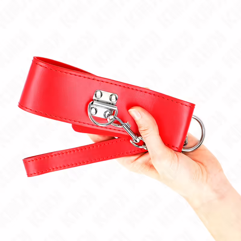KINK - COLLAR CON CORREA 65 CM ANCHO ROJO AJUSTABLE 33.5-41 CM X 5 CM - Imagen 4