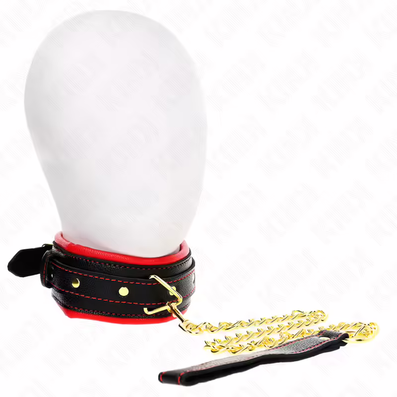 KINK - COLLAR CON CORREA ESPONJA IMITACIÓN CUERO MODELO 2 AJUSTABLE 37-54 CM X 3 CM - Imagen 2