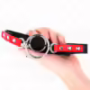 KINK - MORDAZA CON MÚLTIPLES JUNTAS TÓRICAS 4 / 4.8 CM ROJO AJUSTABLE 38 X 56 CM - Imagen 3