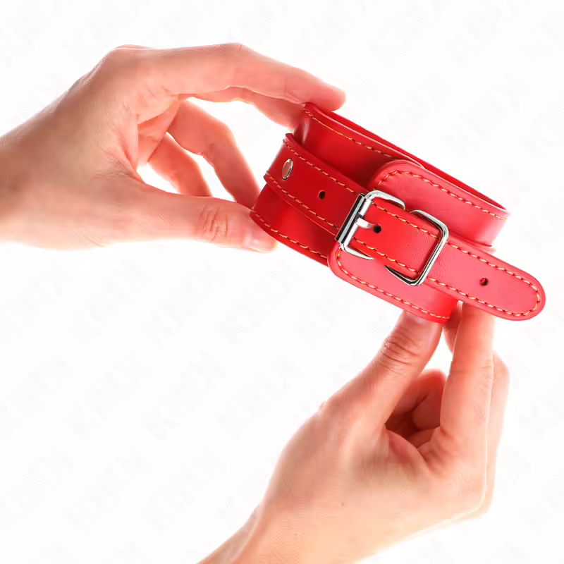 KINK - MUÑEQUERAS FINAS ROJO AJUSTABLE 21-33 CM - Imagen 2