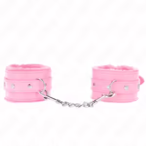 KINK - MUÑEQUERAS FORRADAS PREMIUM ROSA CON CORREA ROSA AJUSTABLE 17-29 CM X 6 CM
