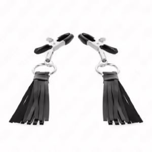 KINK - PINZAS PARA PEZONES CON BORLAS DE POLIPIEL 6 CM