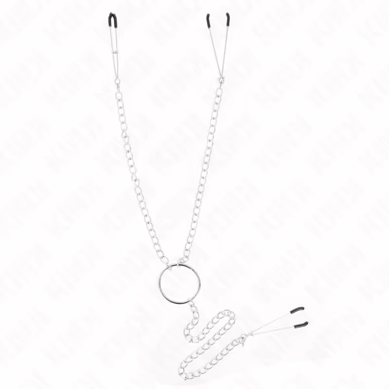 KINK - PINZAS PARA PEZONES Y CLÍTORIS CON CADENA 30 CM MODELO 1