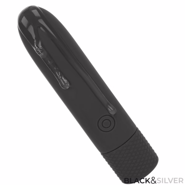 BLACK & SILVER - GERI BALA VIBRADORA RECARGABLE POR USB 8 VIBRACIONES NEGRO 10 X 2.2 CM - Imagen 7