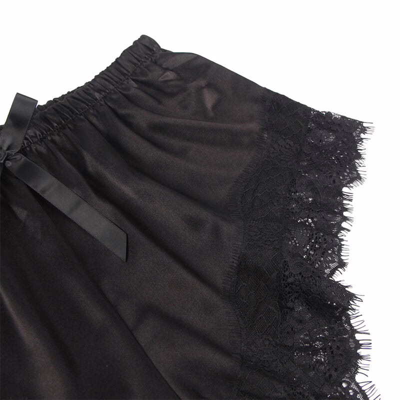 SUBBLIME - 953942 PIJAMA SEXY SATEN Y ENCAJE NEGRO L/XL - Imagen 5