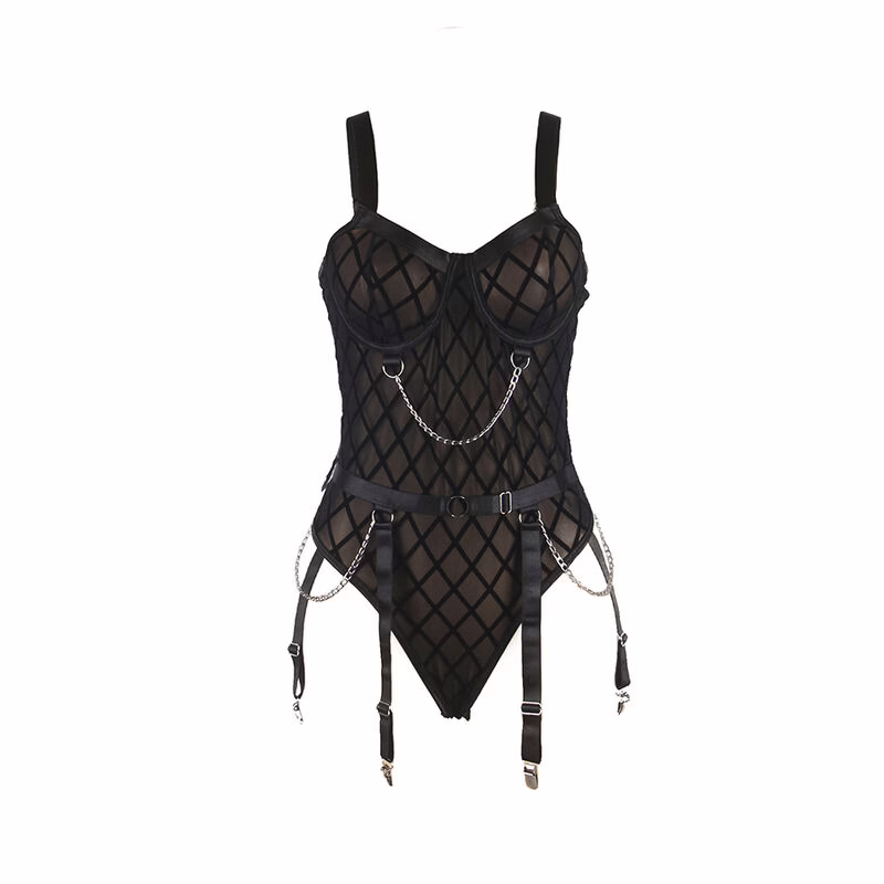 SUBBLIME - 954277 BODY CON CADENAS + LIGUEROS NEGRO L/XL - Imagen 7