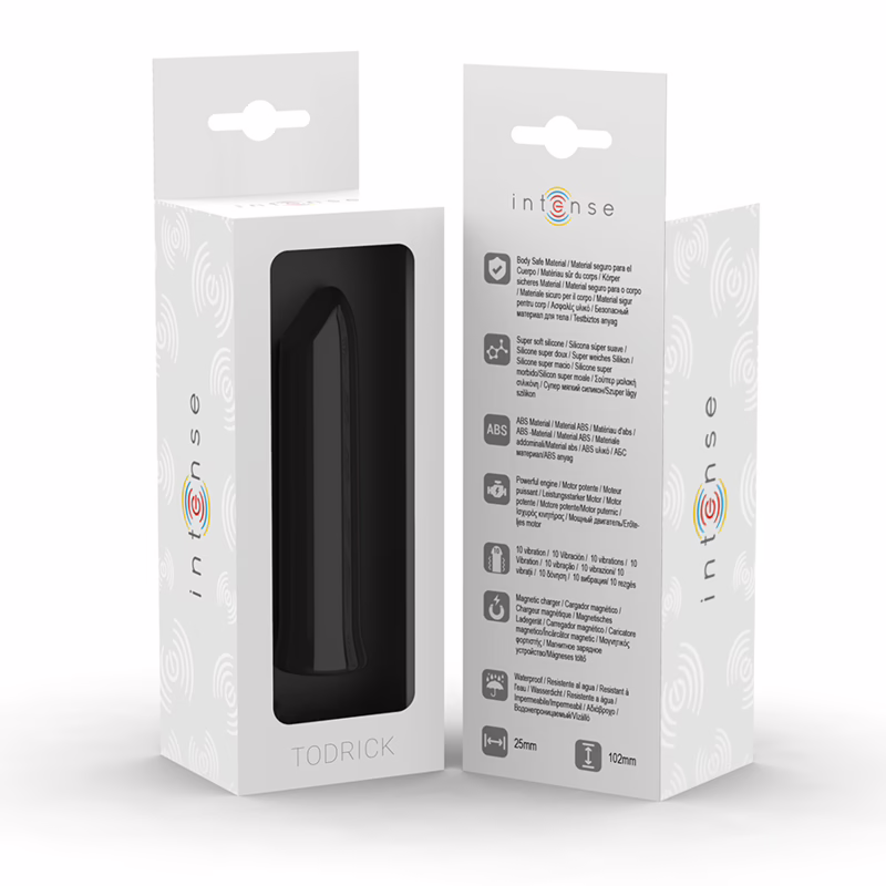 INTENSE - TODRICK BALA ESTIMULADORA DE CLÍTORIS NEGRO - Imagen 6